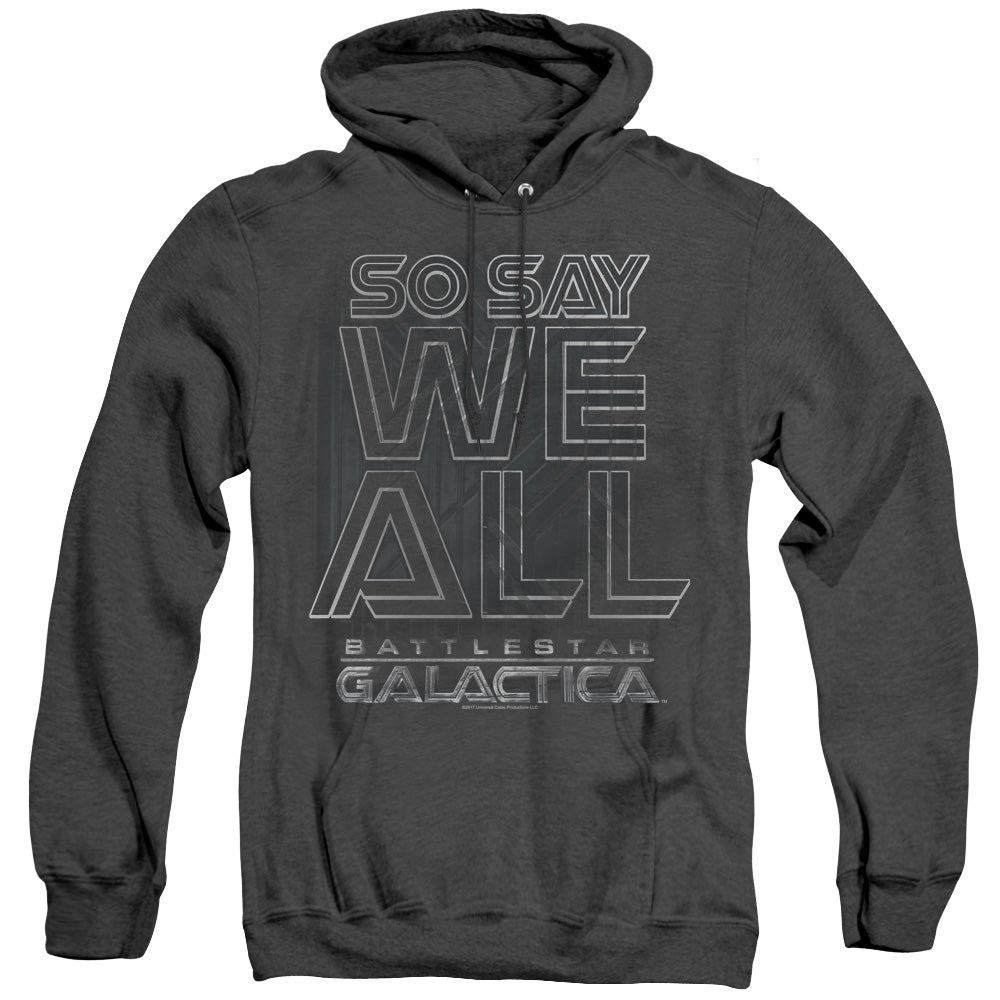 AN OFFCIALLY LICENSED BSG TOGETHER NOW ADULT UNISEX HEATHER PULLOVER HOODIE BLACK