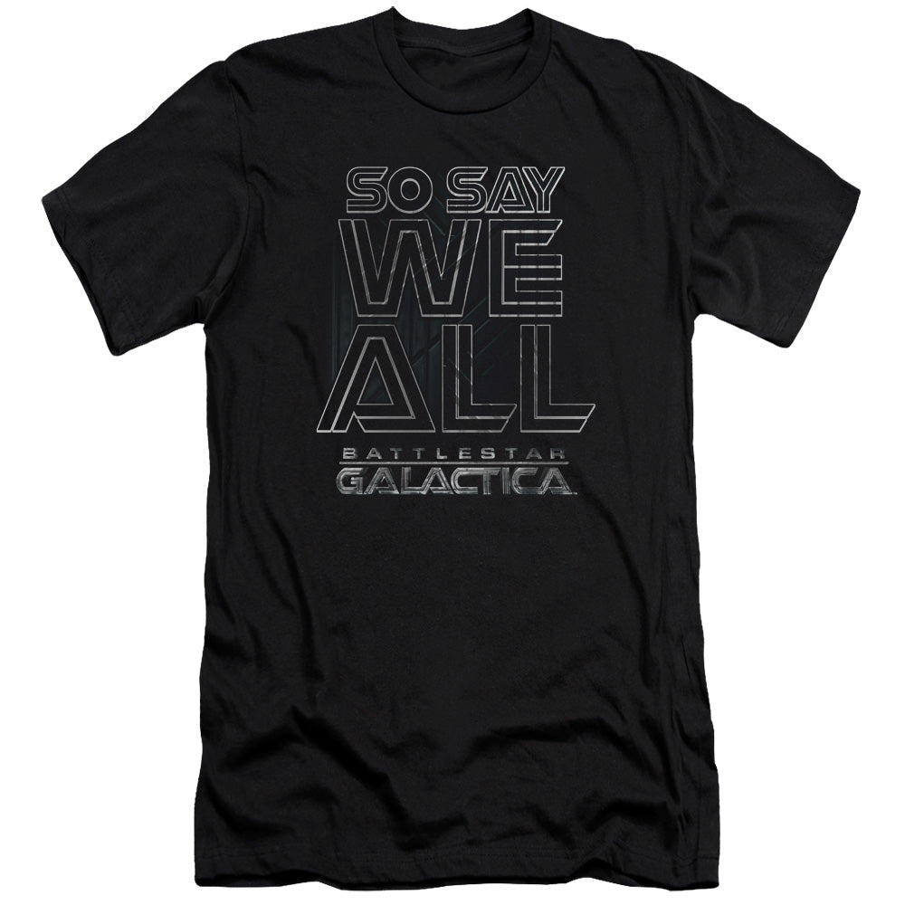 AN OFFCIALLY LICENSED BSG TOGETHER NOW MEN'S PREMIUM SLIM FIT T-SHIRT BLACK