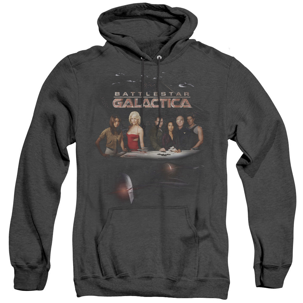 AN OFFCIALLY LICENSED BSG DESTINY ADULT UNISEX HEATHER PULLOVER HOODIE BLACK