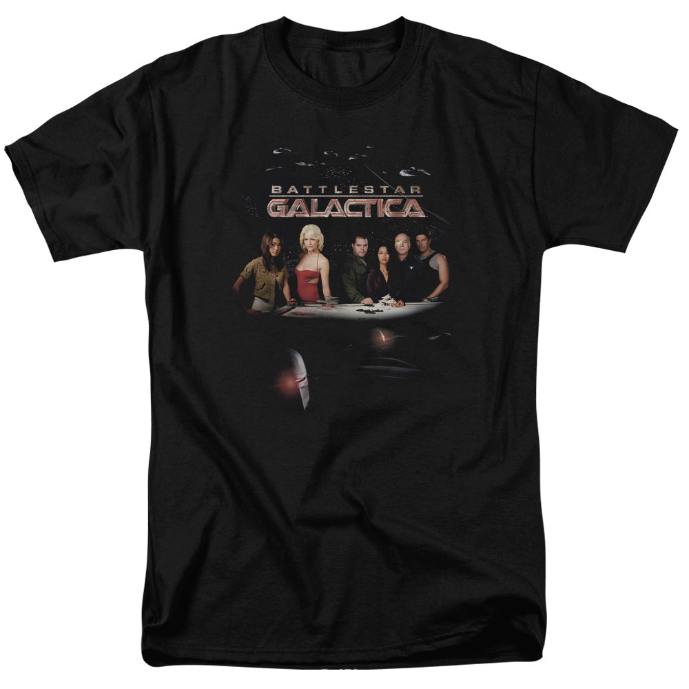 AN OFFCIALLY LICENSED BSG DESTINY MEN'S REGULAR FIT T-SHIRT BLACK