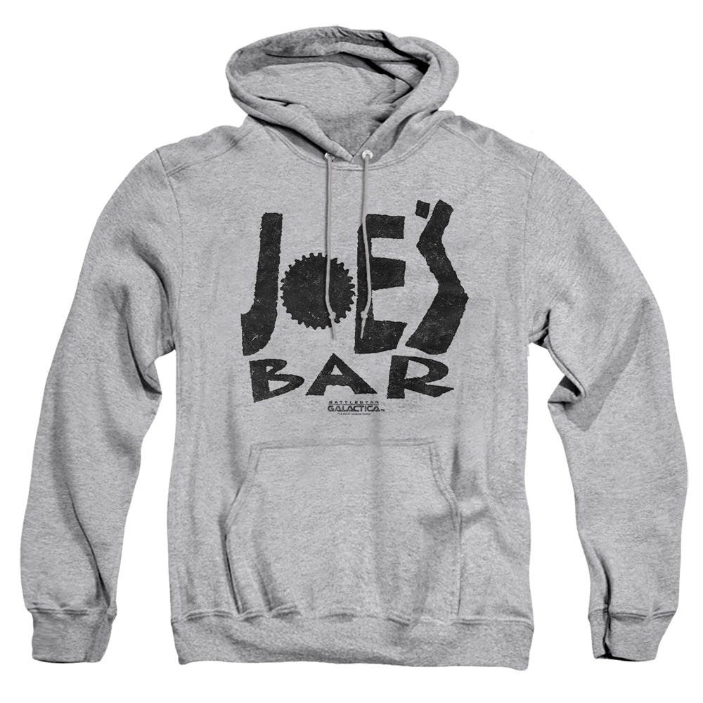 AN OFFCIALLY LICENSED BSG JOES BAR LOGO ADULT UNISEX PULLOVER HOODIE ATHLETIC HEATHER
