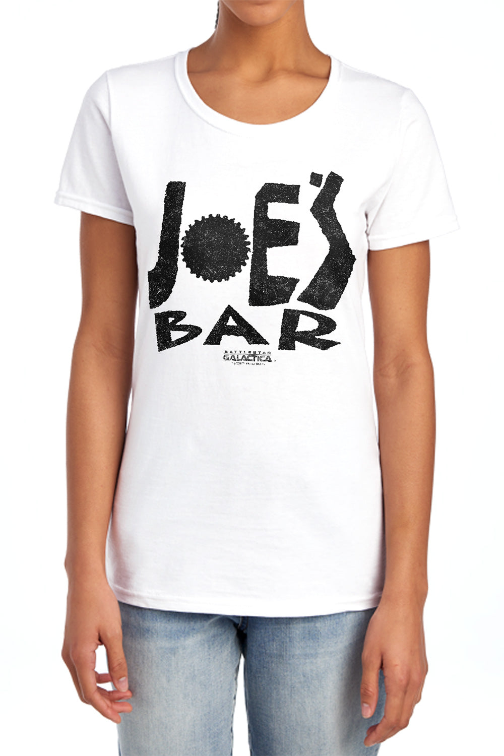AN OFFCIALLY LICENSED BSG JOES BAR LOGO WOMEN'S REGULAR FIT T-SHIRT ATHLETIC HEATHER