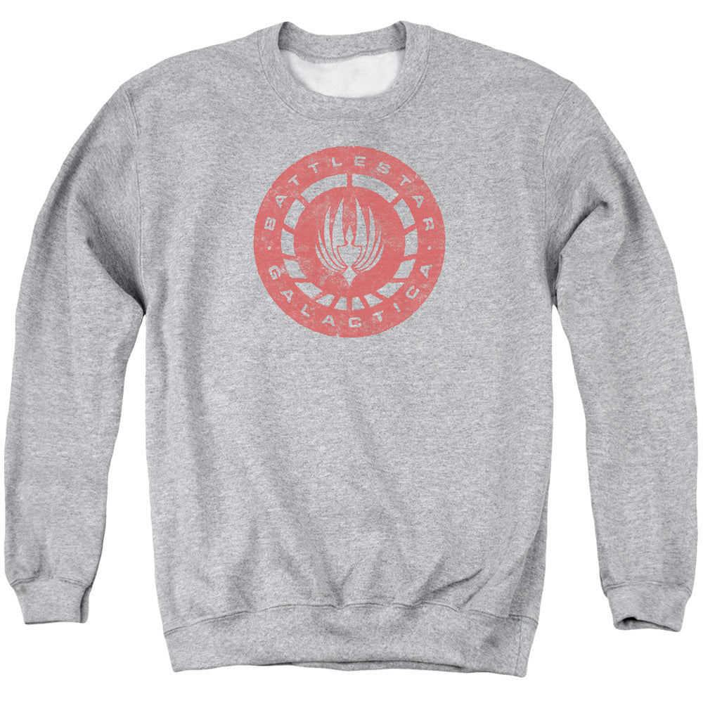 AN OFFCIALLY LICENSED BSG ERODED LOGO ADULT UNISEX CREWNECK SWEATSHIRT ATHLETIC HEATHER