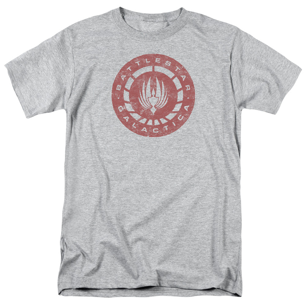 AN OFFCIALLY LICENSED BSG ERODED LOGO MEN'S REGULAR FIT T-SHIRT ATHLETIC HEATHER