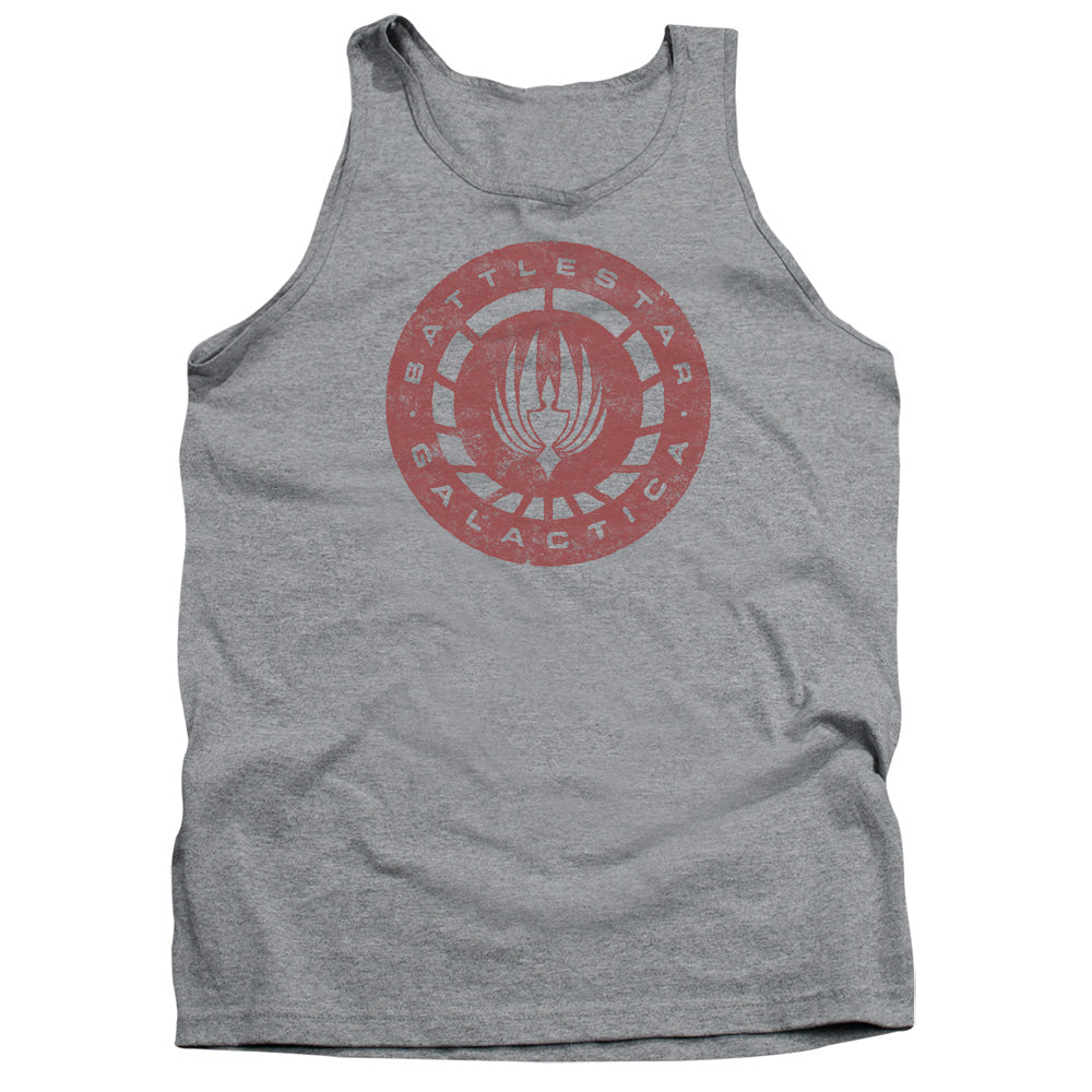 AN OFFCIALLY LICENSED BSG ERODED LOGO ADULT UNISEX TANK TOP ATHLETIC HEATHER