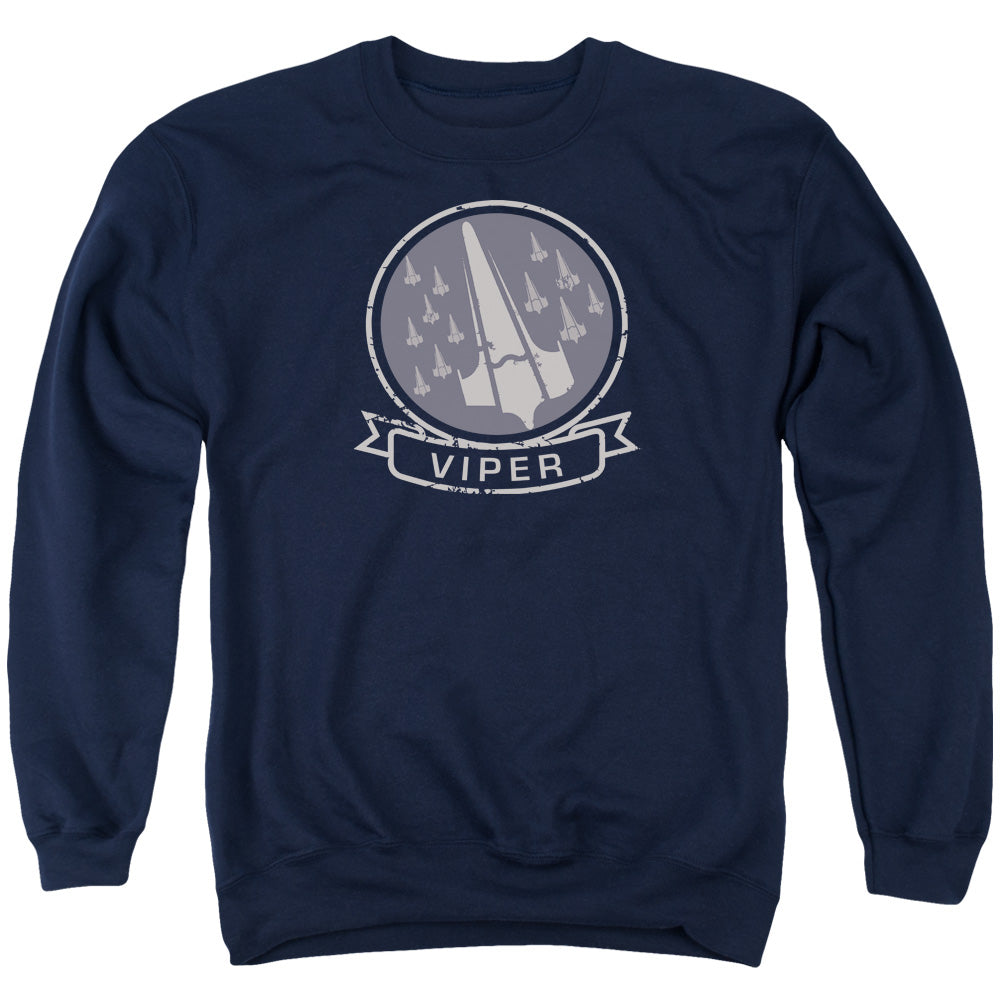 AN OFFCIALLY LICENSED BSG VIPER SQUAD ADULT UNISEX CREWNECK SWEATSHIRT NAVY