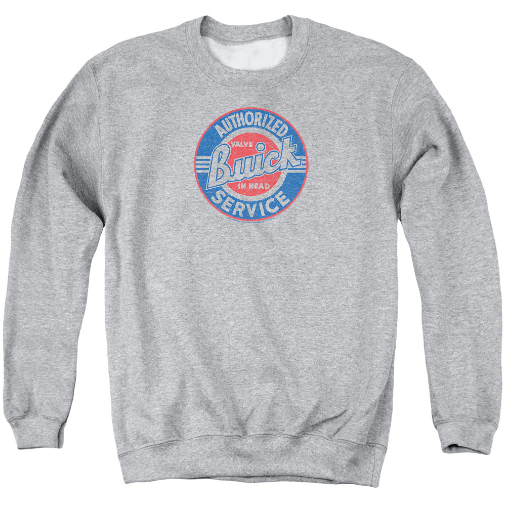 AN OFFCIALLY LICENSED BUICK AUTHORIZED SERVICE ADULT UNISEX CREWNECK SWEATSHIRT ATHLETIC HEATHER