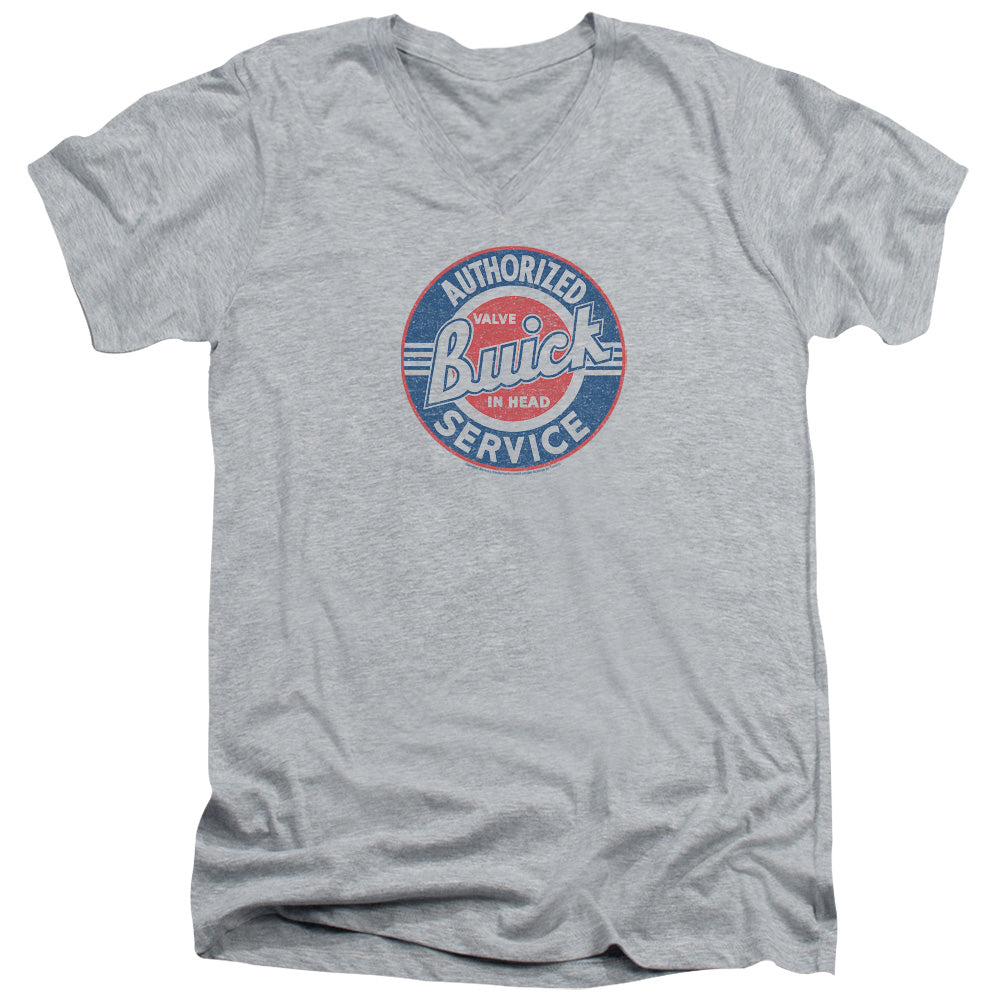 AN OFFCIALLY LICENSED BUICK AUTHORIZED SERVICE MEN'S V-NECK T-SHIRT ATHLETIC HEATHER