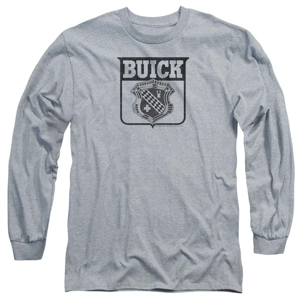 AN OFFCIALLY LICENSED BUICK 1946 EMBLEM MEN'S LONG SLEEVE T-SHIRT ATHLETIC HEATHER