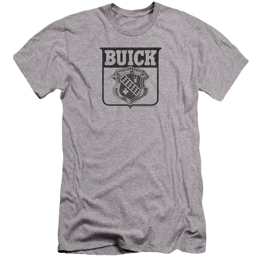 AN OFFCIALLY LICENSED BUICK 1946 EMBLEM MEN'S PREMIUM SLIM FIT T-SHIRT ATHLETIC HEATHER