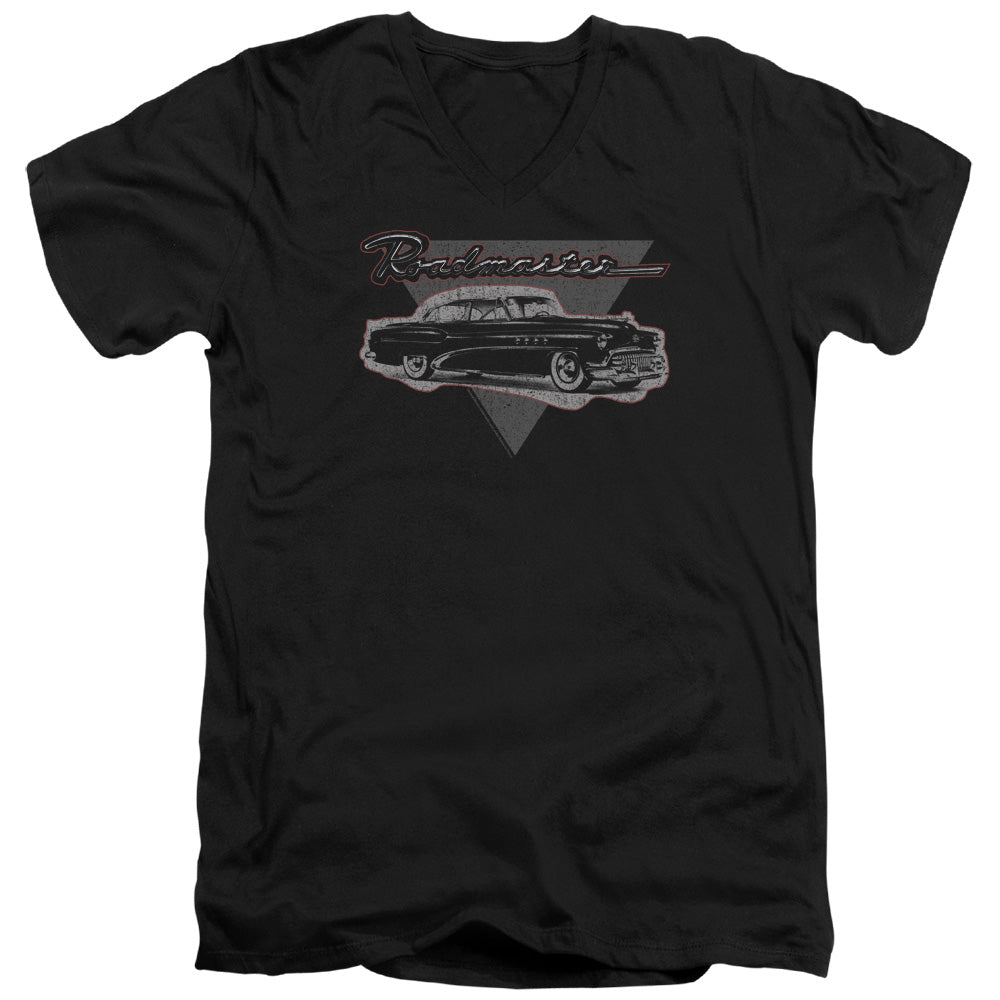 AN OFFCIALLY LICENSED BUICK 1952 ROADMASTER MEN'S V-NECK T-SHIRT BLACK