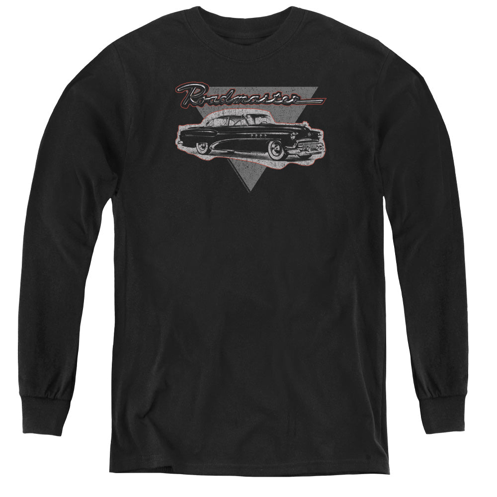 AN OFFCIALLY LICENSED BUICK 1952 ROADMASTER YOUTH LONG SLEEVE T-SHIRT BLACK