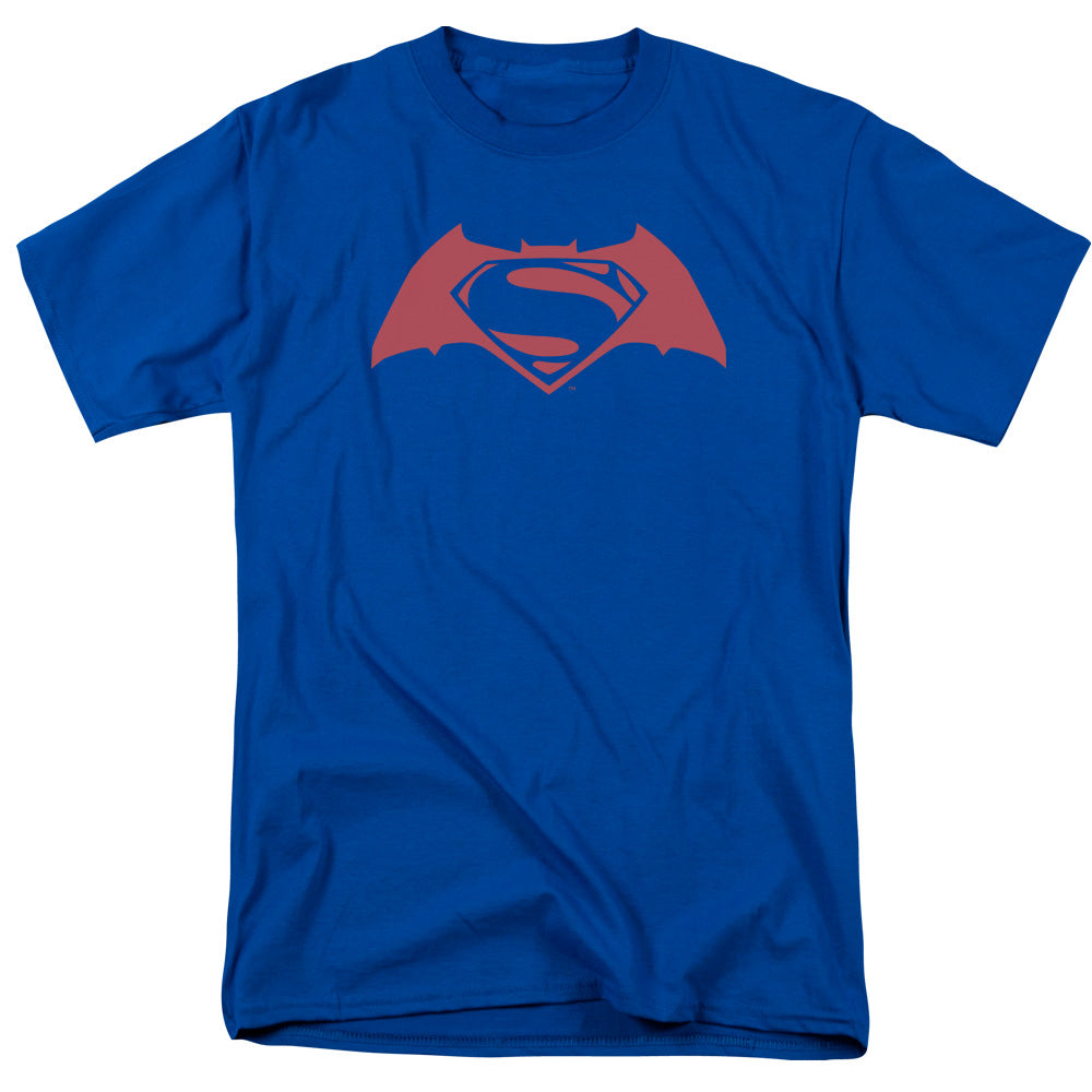 AN OFFCIALLY LICENSED BATMAN V SUPERMAN SIMPLE LOGO MEN'S REGULAR FIT T-SHIRT ROYAL
