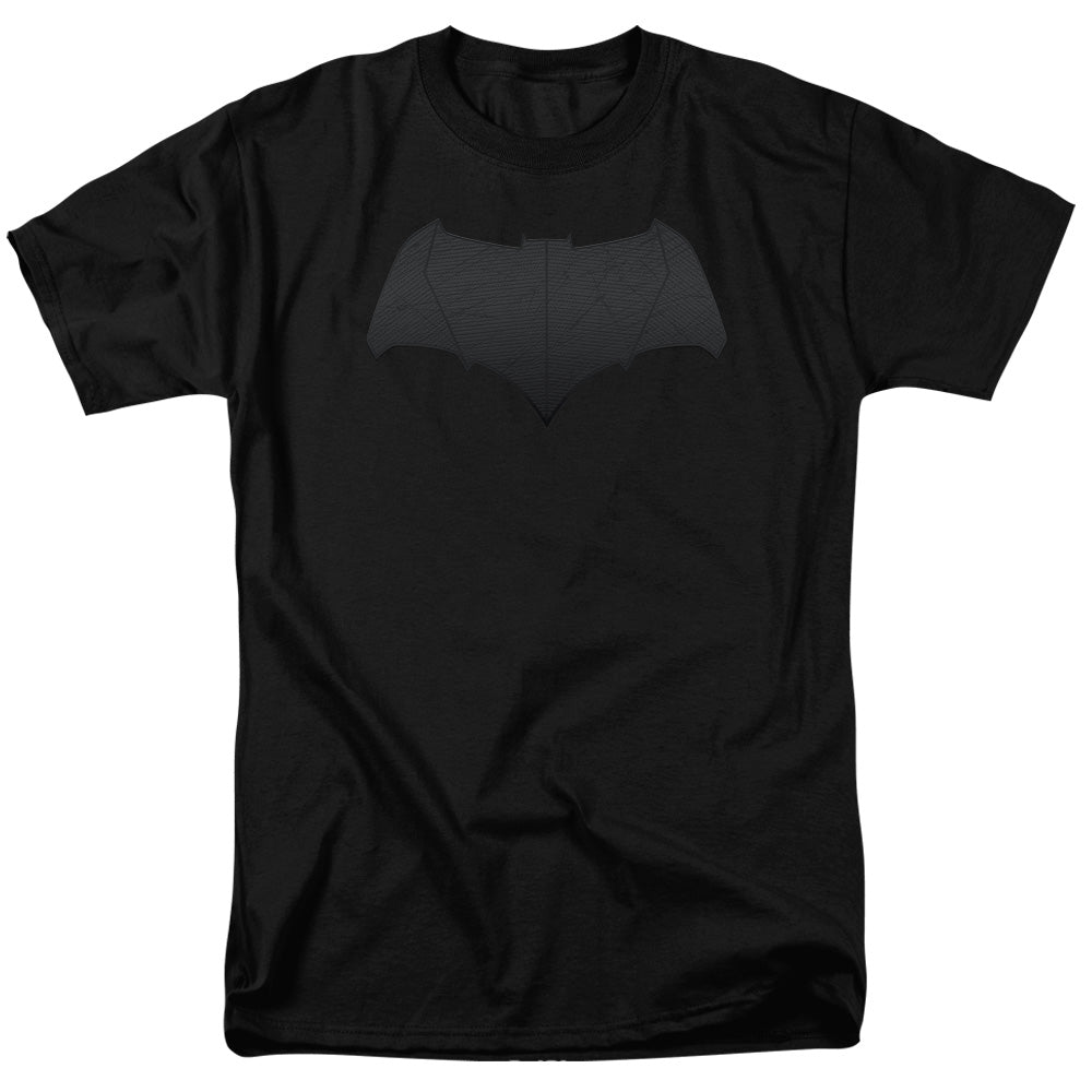 AN OFFCIALLY LICENSED BATMAN V SUPERMAN BATMAN LOGO MEN'S REGULAR FIT T-SHIRT BLACK