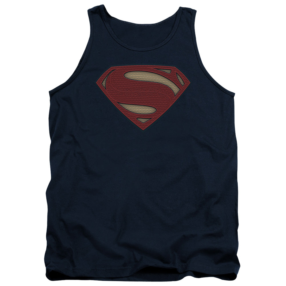 AN OFFCIALLY LICENSED BATMAN V SUPERMAN SUPER MOVIE LOGO ADULT UNISEX TANK TOP NAVY