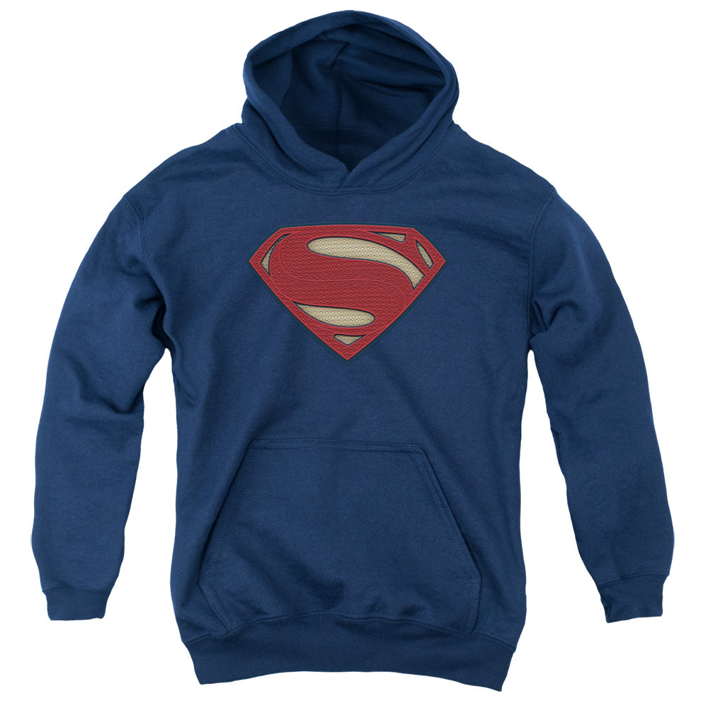 AN OFFCIALLY LICENSED BATMAN V SUPERMAN SUPER MOVIE LOGO YOUTH HOODIE NAVY