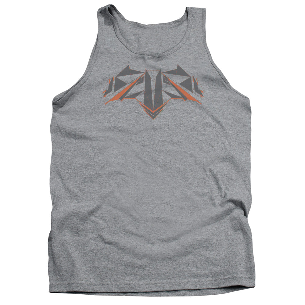 AN OFFCIALLY LICENSED BATMAN V SUPERMAN TECH BAT LOGO ADULT UNISEX TANK TOP ATHLETIC HEATHER