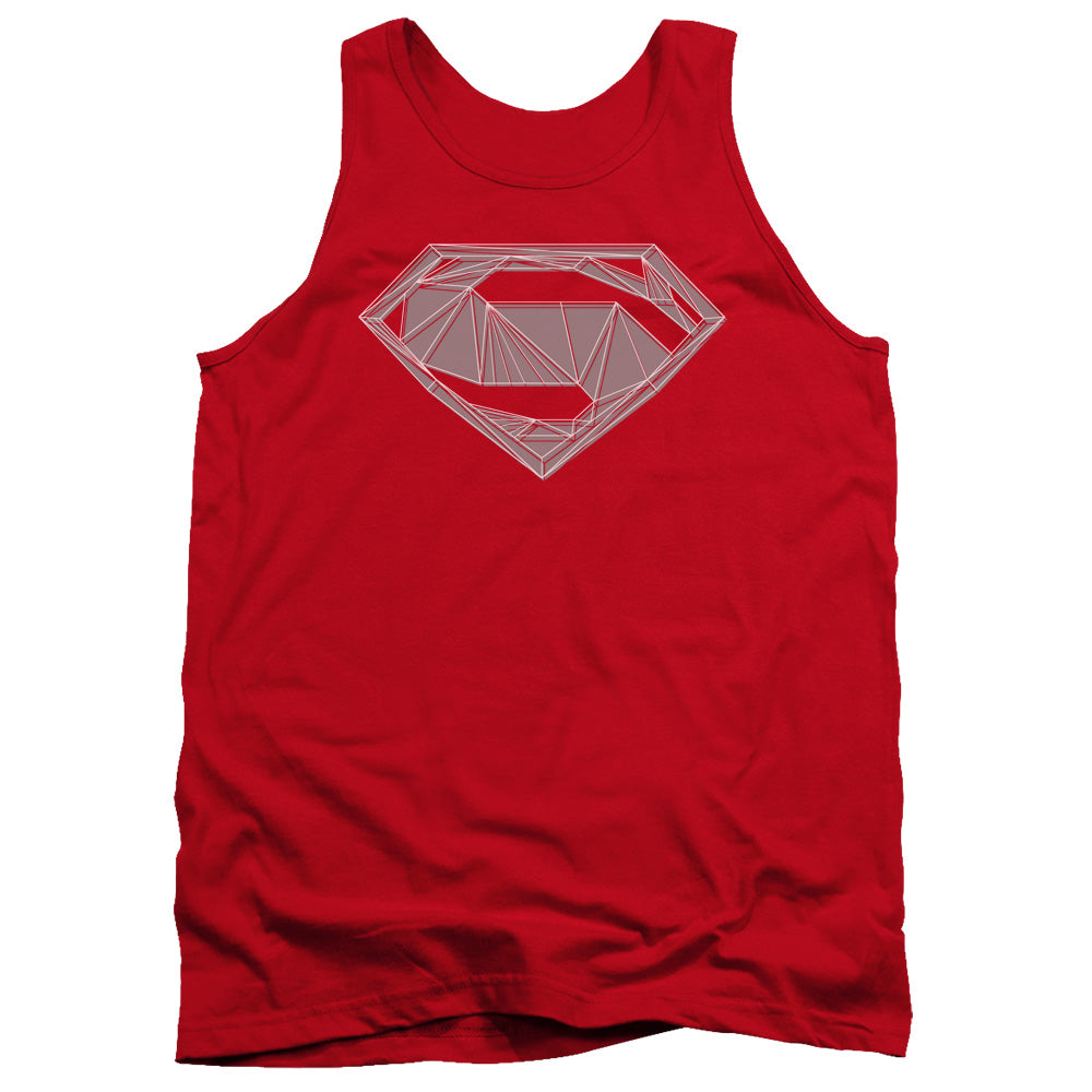 AN OFFCIALLY LICENSED BATMAN V SUPERMAN TECHY S ADULT UNISEX TANK TOP RED