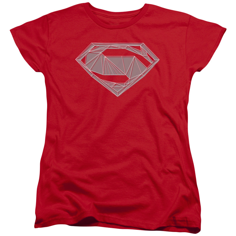 AN OFFCIALLY LICENSED BATMAN V SUPERMAN TECHY S WOMEN'S REGULAR FIT T-SHIRT RED