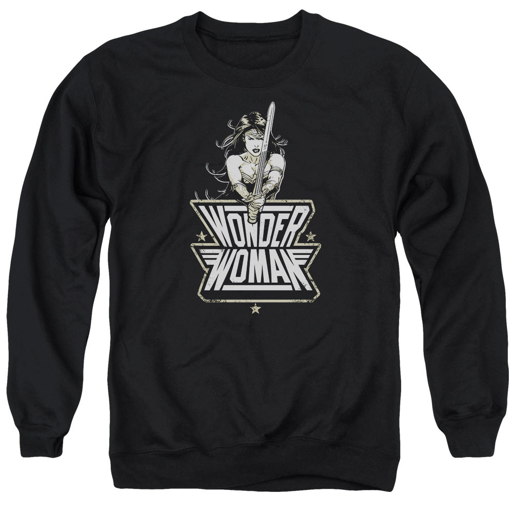 AN OFFCIALLY LICENSED BATMAN V SUPERMAN TOUGH ADULT UNISEX CREWNECK SWEATSHIRT BLACK