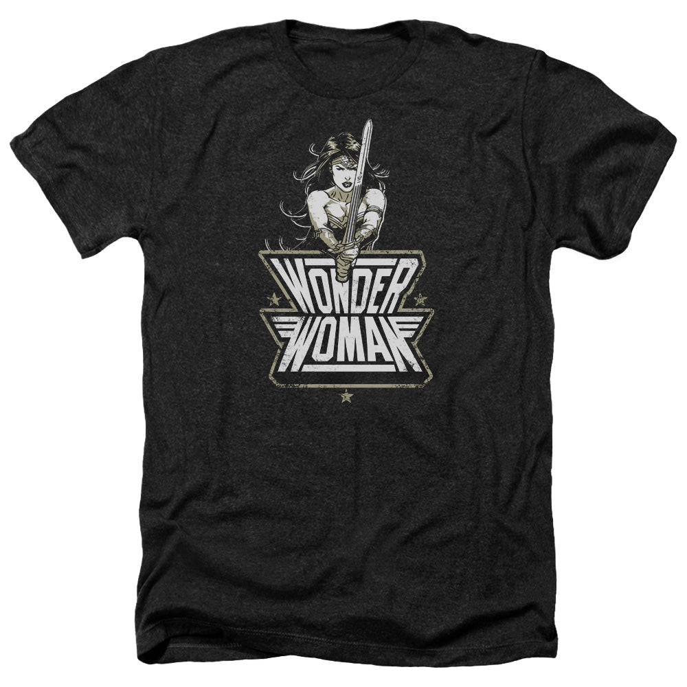 AN OFFCIALLY LICENSED BATMAN V SUPERMAN TOUGH MEN'S HEATHER T-SHIRT CHARCOAL