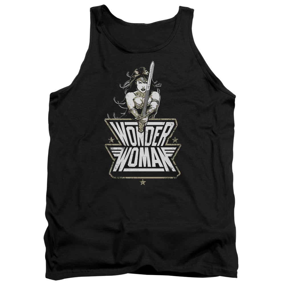AN OFFCIALLY LICENSED BATMAN V SUPERMAN TOUGH ADULT UNISEX TANK TOP BLACK