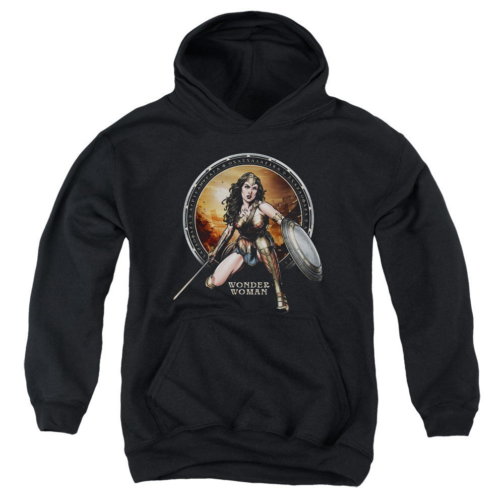 AN OFFCIALLY LICENSED BATMAN V SUPERMAN BATLLE ZONE YOUTH HOODIE BLACK