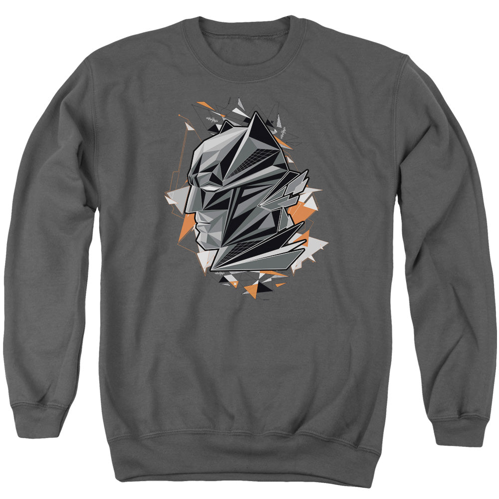 AN OFFCIALLY LICENSED BATMAN V SUPERMAN BAT HEAD TECH ADULT UNISEX CREWNECK SWEATSHIRT CHARCOAL