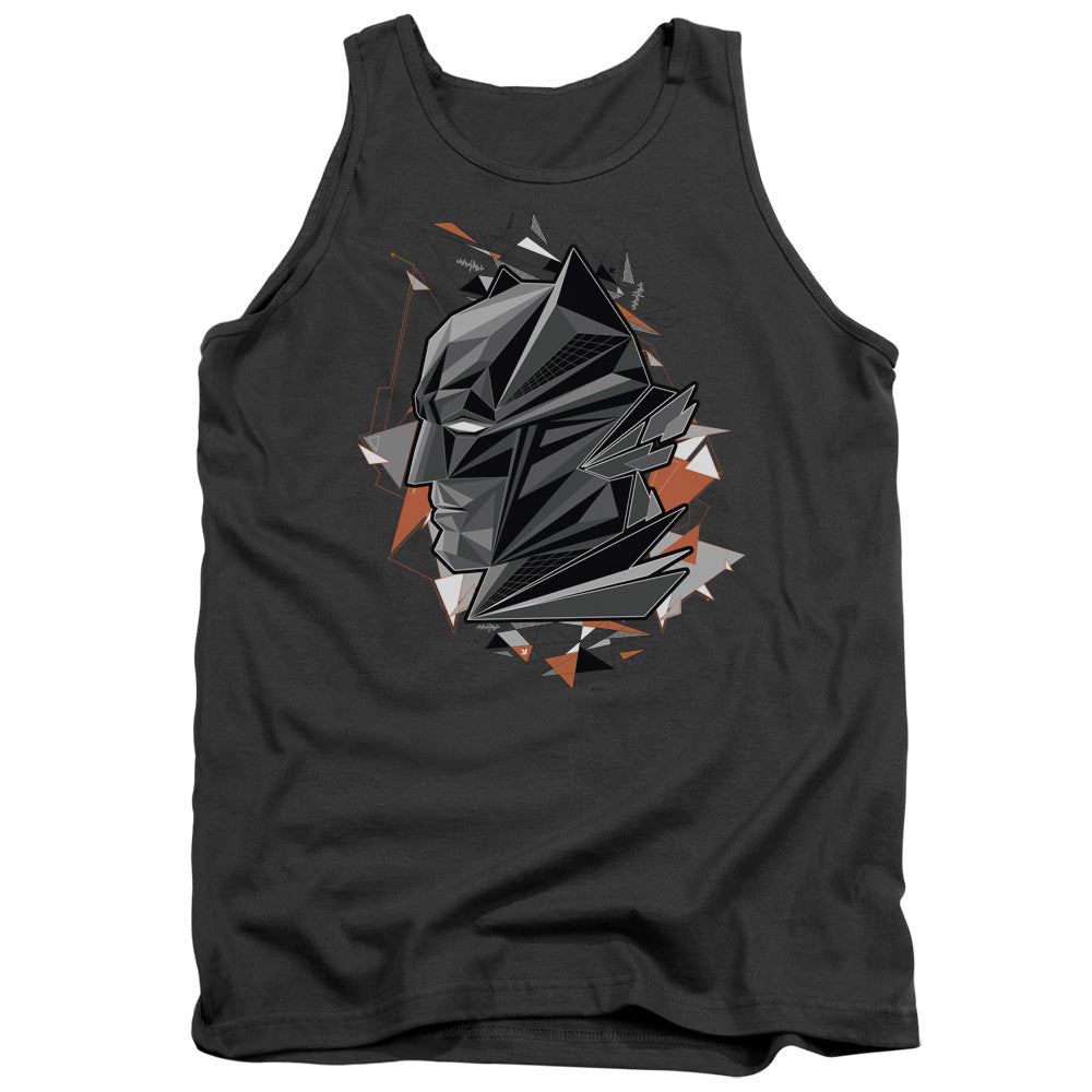 AN OFFCIALLY LICENSED BATMAN V SUPERMAN BAT HEAD TECH ADULT UNISEX TANK TOP CHARCOAL