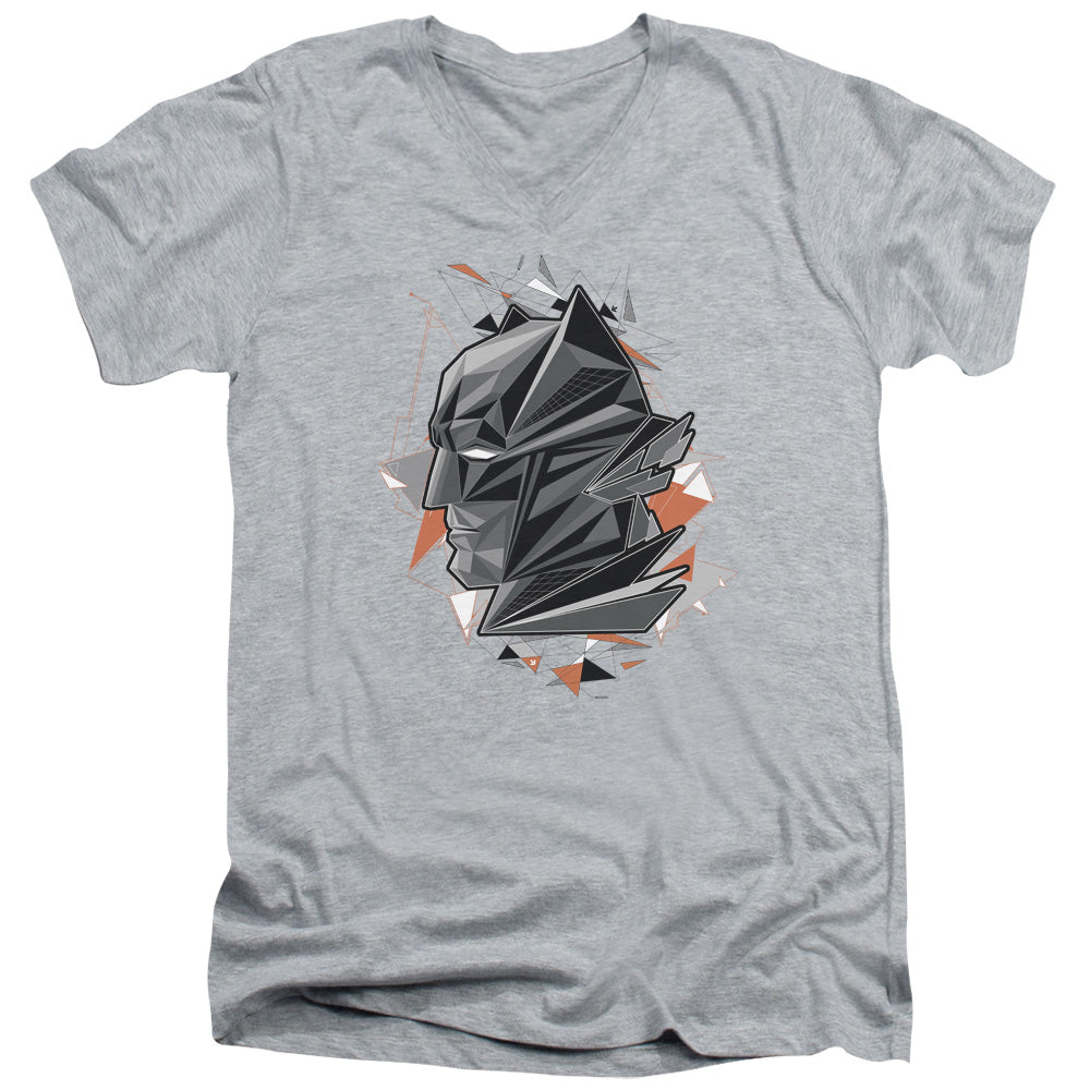 AN OFFCIALLY LICENSED BATMAN VS SUPERMAN DAWN MEN'S V-NECK T-SHIRT ATHLETIC HEATHER