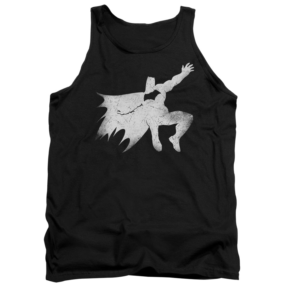 AN OFFCIALLY LICENSED BATMAN V SUPERMAN KNIGHT SILHOUETTE ADULT UNISEX TANK TOP BLACK