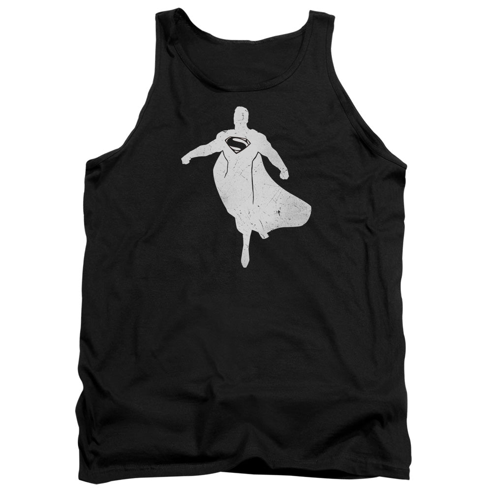 AN OFFCIALLY LICENSED BATMAN V SUPERMAN SUPERMAN SILHOUETTE ADULT UNISEX TANK TOP BLACK