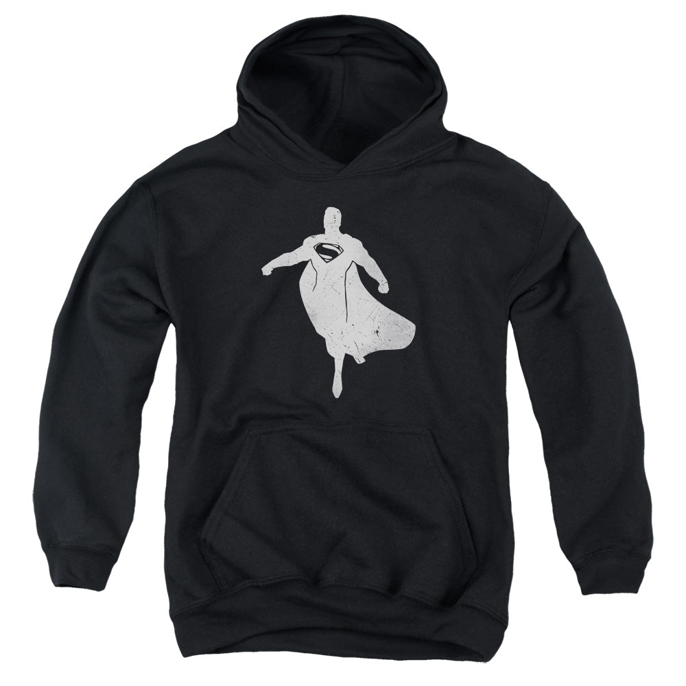 AN OFFCIALLY LICENSED BATMAN V SUPERMAN SUPERMAN SILHOUETTE YOUTH HOODIE BLACK