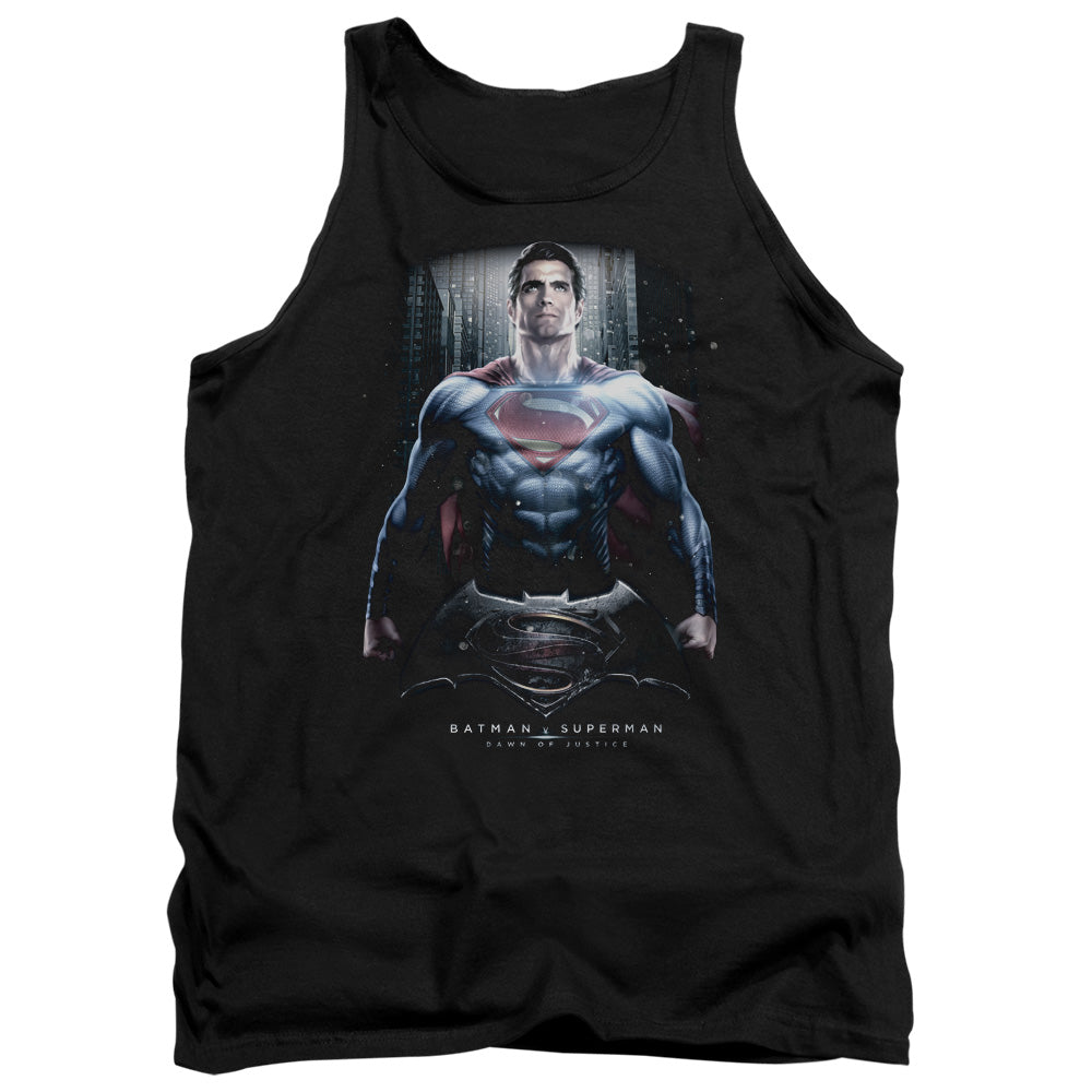AN OFFCIALLY LICENSED BATMAN V SUPERMAN SUPE GROUND ZERO ADULT UNISEX TANK TOP BLACK