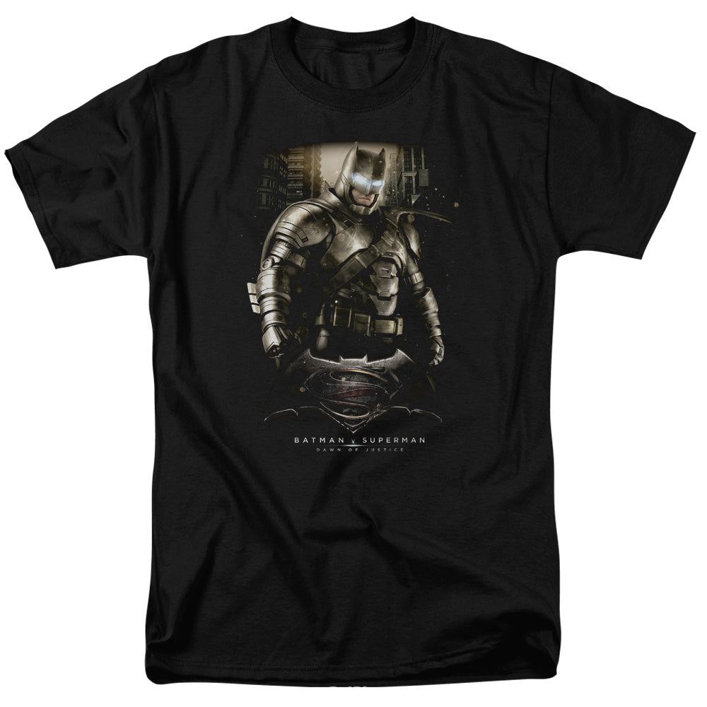 AN OFFCIALLY LICENSED BATMAN V SUPERMAN BATS GROUND ZERO MEN'S REGULAR FIT T-SHIRT BLACK