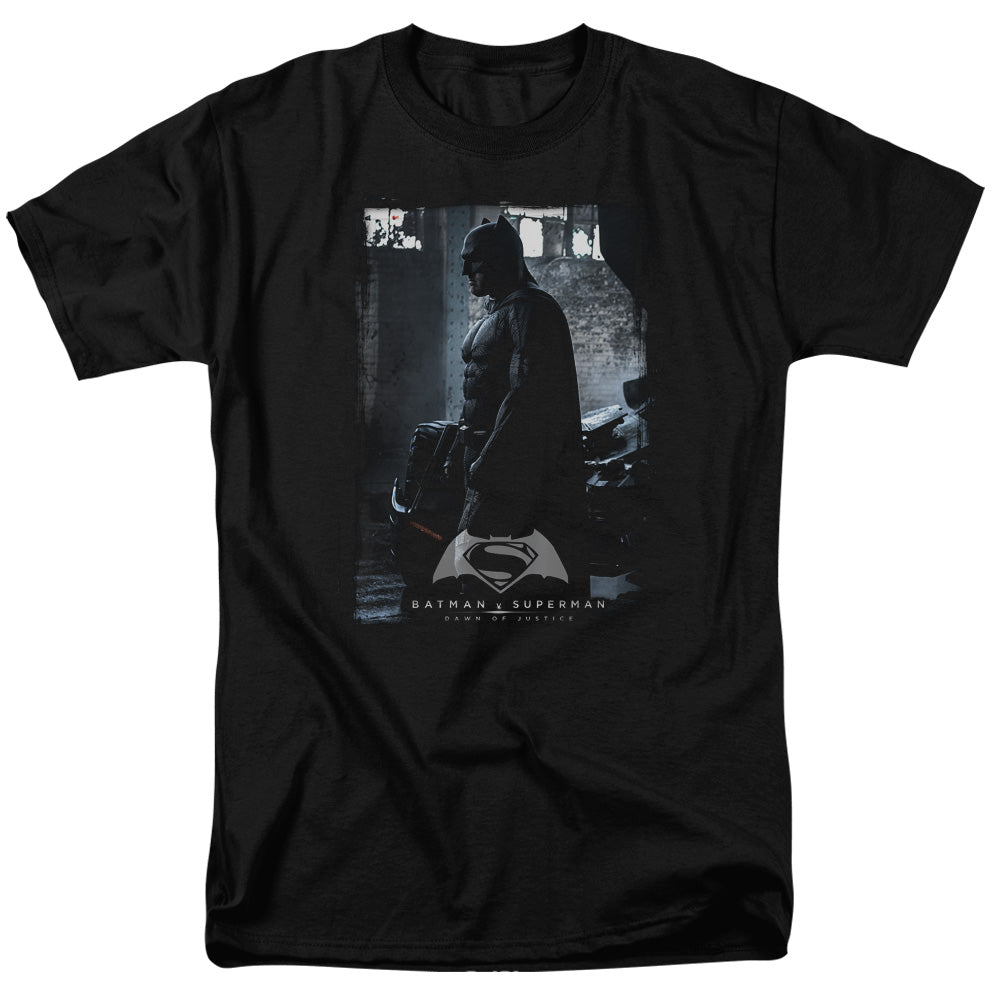 AN OFFCIALLY LICENSED BATMAN V SUPERMAN BAT POSTER MEN'S REGULAR FIT T-SHIRT BLACK