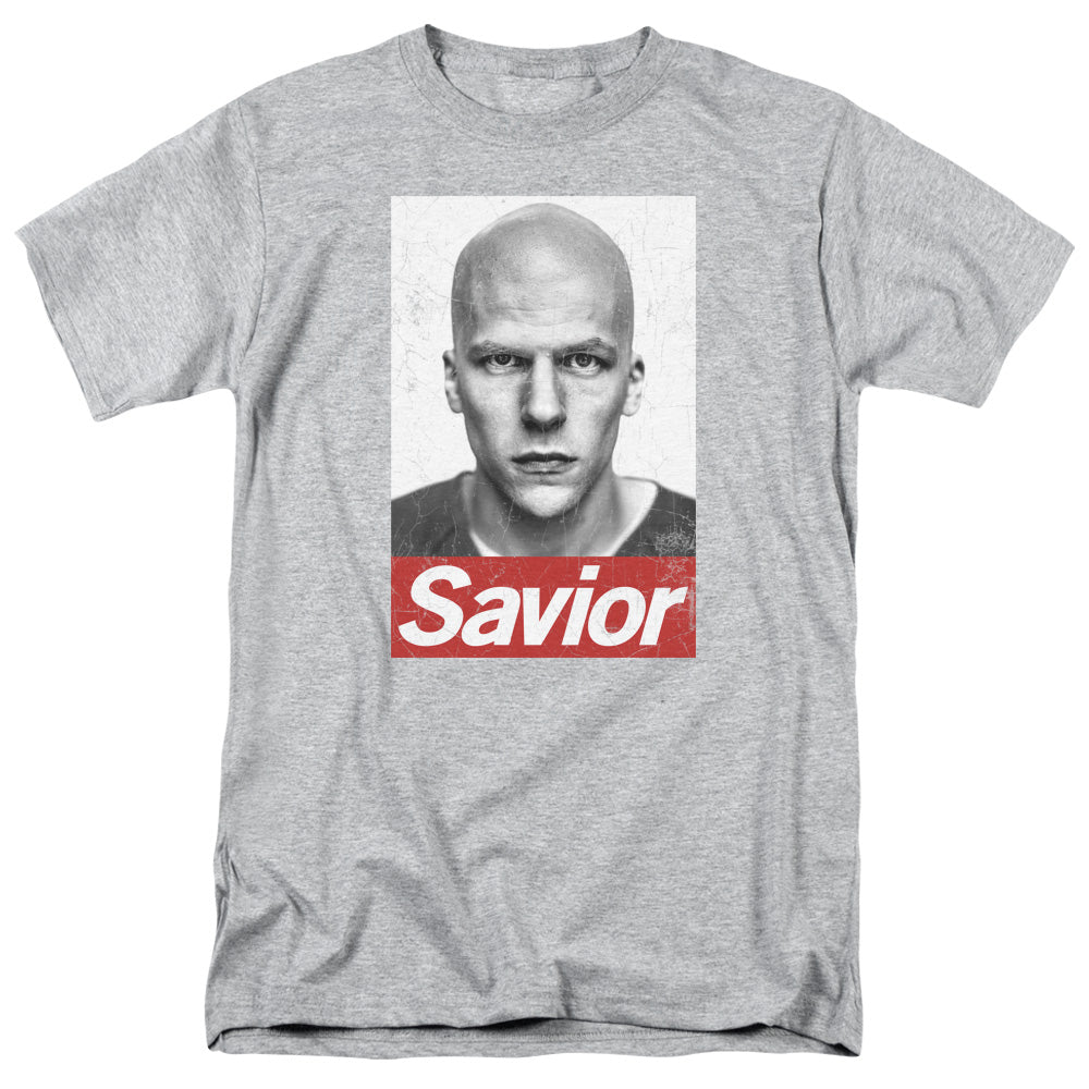 AN OFFCIALLY LICENSED BATMAN V SUPERMAN SAVIOR MEN'S REGULAR FIT T-SHIRT ATHLETIC HEATHER