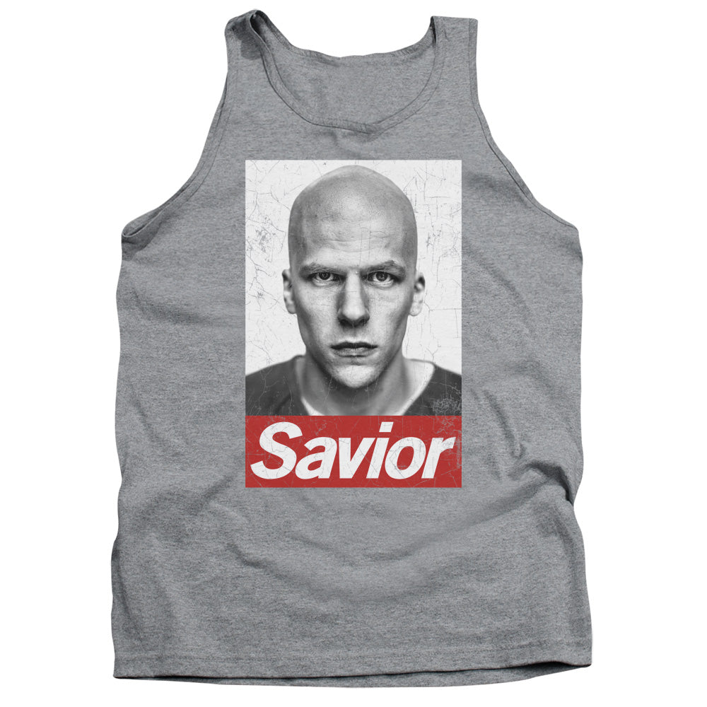 AN OFFCIALLY LICENSED BATMAN V SUPERMAN SAVIOR ADULT UNISEX TANK TOP ATHLETIC HEATHER
