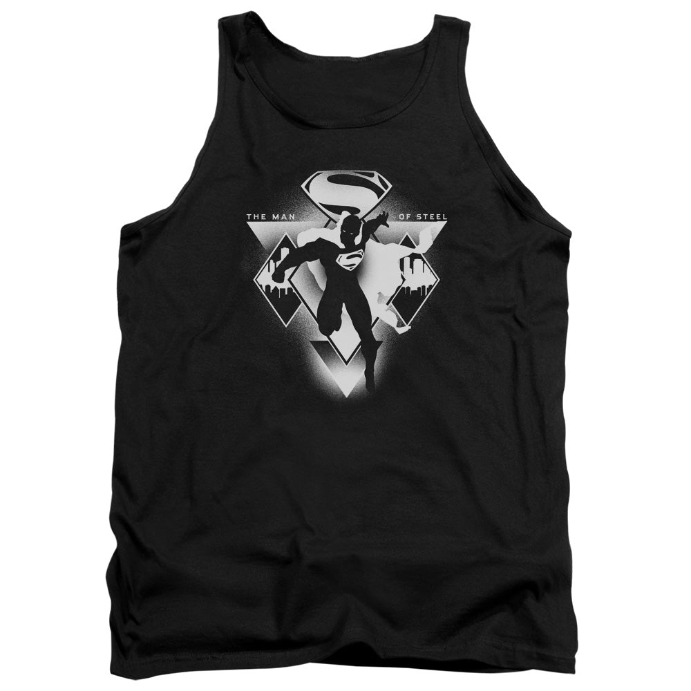 AN OFFCIALLY LICENSED BATMAN V SUPERMAN TRIPLE DIAMOND ADULT UNISEX TANK TOP BLACK
