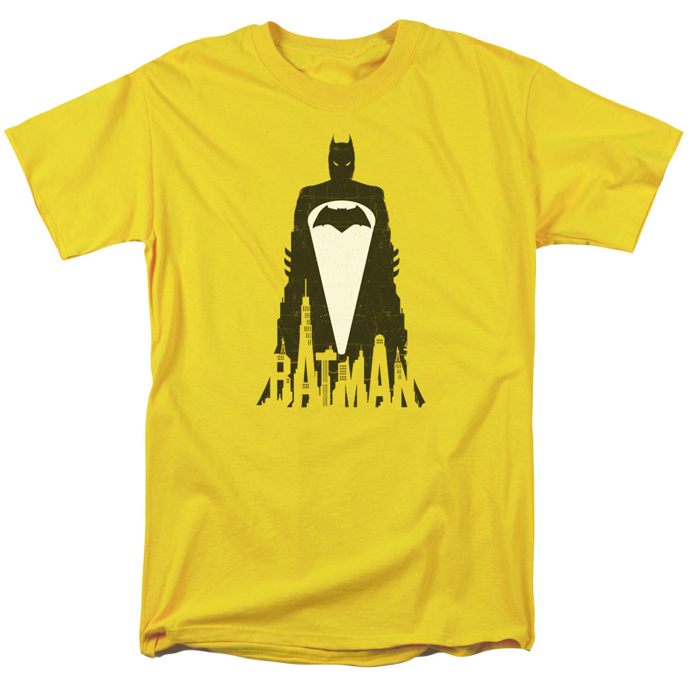 AN OFFCIALLY LICENSED BATMAN V SUPERMAN BAT JUSTICE MEN'S REGULAR FIT T-SHIRT YELLOW