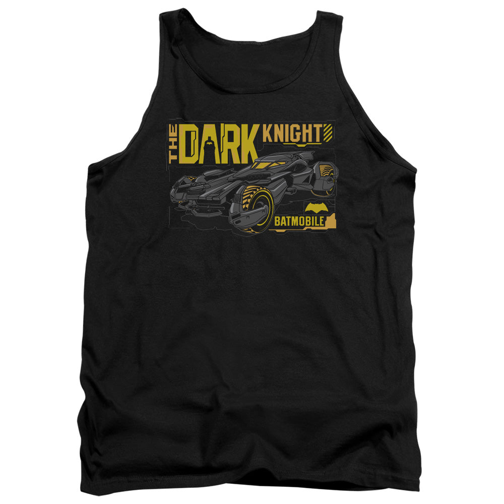 AN OFFCIALLY LICENSED BATMAN V SUPERMAN MOBIL DARK KNIGHT ADULT UNISEX TANK TOP BLACK