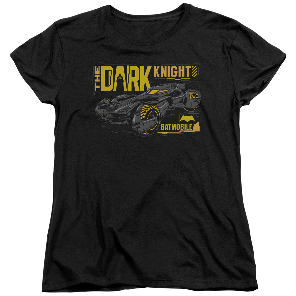AN OFFCIALLY LICENSED BATMAN V SUPERMAN MOBIL DARK KNIGHT WOMEN'S REGULAR FIT T-SHIRT BLACK