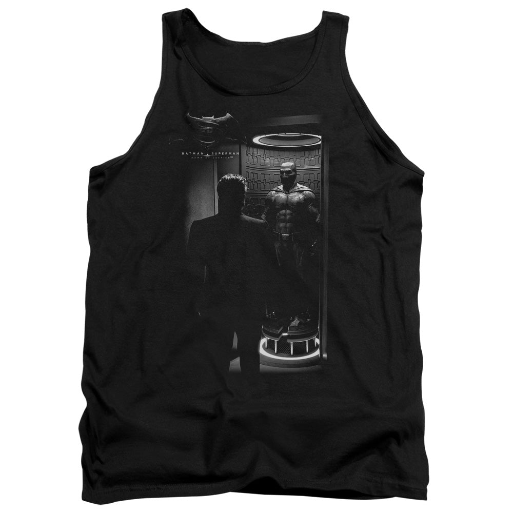 AN OFFCIALLY LICENSED BATMAN V SUPERMAN SUIT UP ADULT UNISEX TANK TOP BLACK
