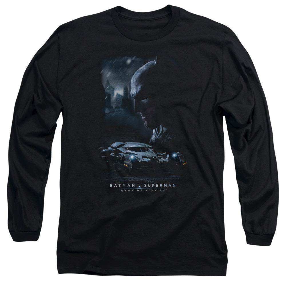 AN OFFCIALLY LICENSED BATMAN V SUPERMAN GOTHAM KNIGHT MEN'S LONG SLEEVE T-SHIRT BLACK