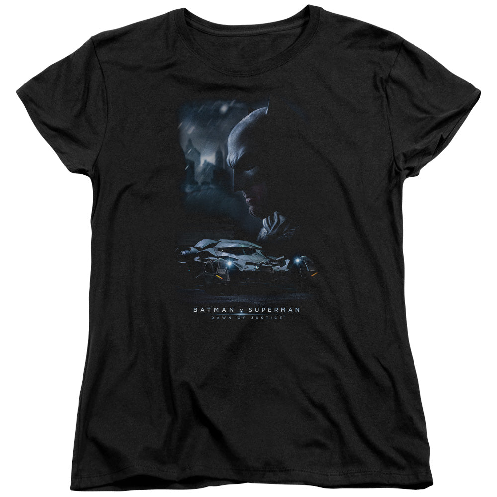 AN OFFCIALLY LICENSED BATMAN V SUPERMAN GOTHAM KNIGHT WOMEN'S REGULAR FIT T-SHIRT BLACK