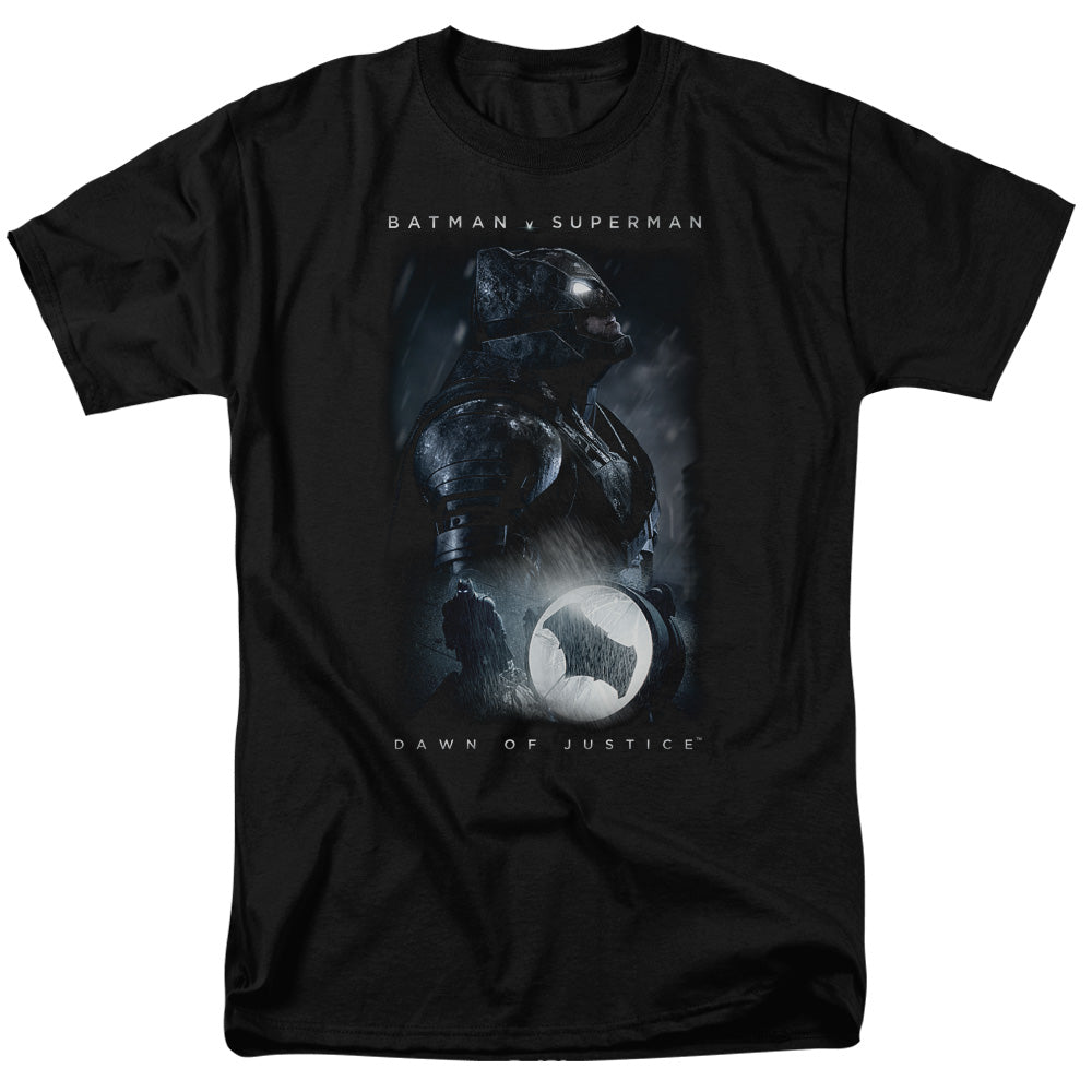 AN OFFCIALLY LICENSED BATMAN V SUPERMAN SIGNAL MEN'S REGULAR FIT T-SHIRT BLACK