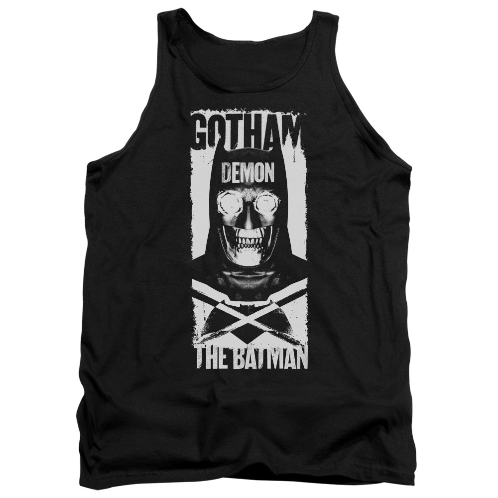 AN OFFCIALLY LICENSED BATMAN V SUPERMAN DEMON BAT ADULT UNISEX TANK TOP BLACK