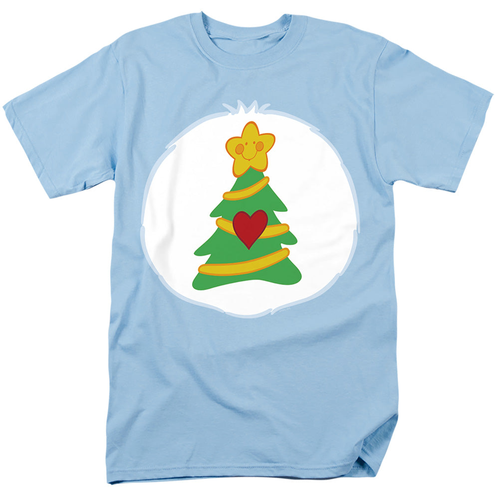 AN OFFCIALLY LICENSED CARE BEARS CHRISTMAS WISHES BELLY MEN'S REGULAR FIT T-SHIRT LIGHT BLUE