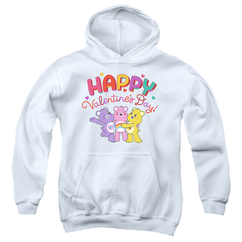 AN OFFCIALLY LICENSED CARE BEARS HAPPY VALENTINE'S DAY YOUTH HOODIE WHITE