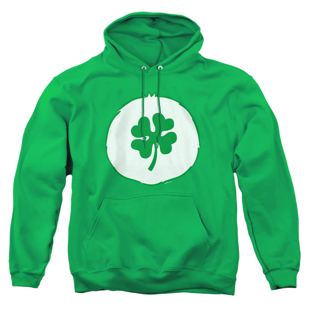 AN OFFCIALLY LICENSED CARE BEARS GOOD LUCK BELLY ADULT UNISEX PULLOVER HOODIE KELLY GREEN